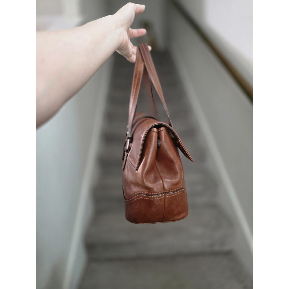 COACH Leather F12604 Hamilton Brown Leather Satchel Handbag 2008 Y2K - Picture 2 of 9